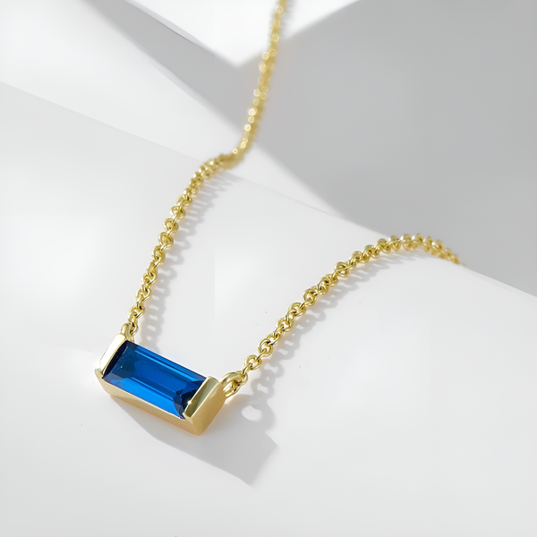 September Birthstone Prism Pendant Necklace