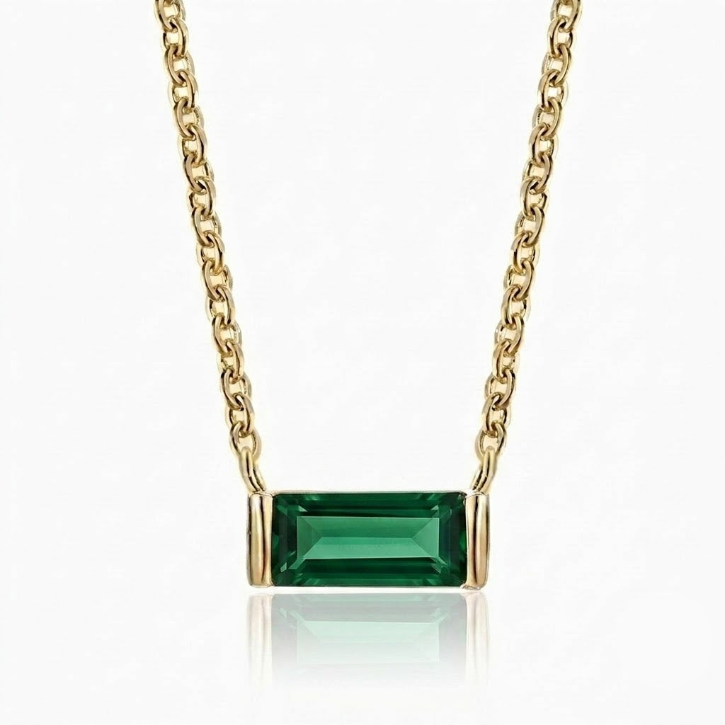 (Emerald Green May — 18K Gold Plated)