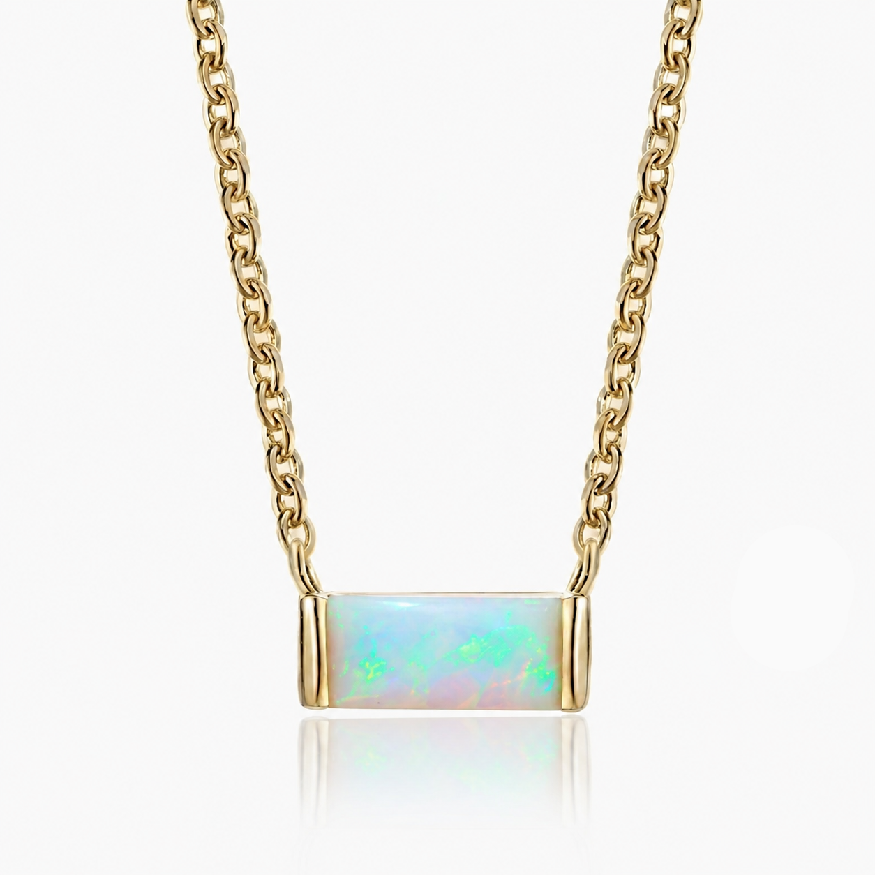 (Opaline White October — 18K Gold Plated)
