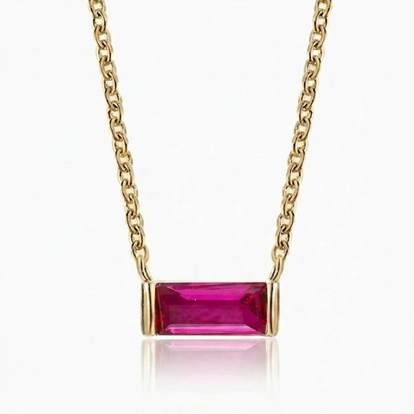 July Birthstone Prism Pendant Necklace