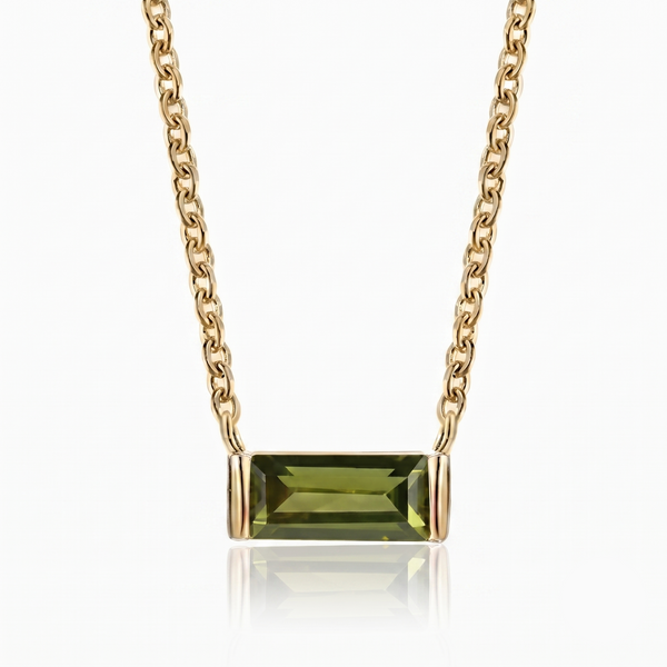 August Birthstone Prism Pendant Necklace
