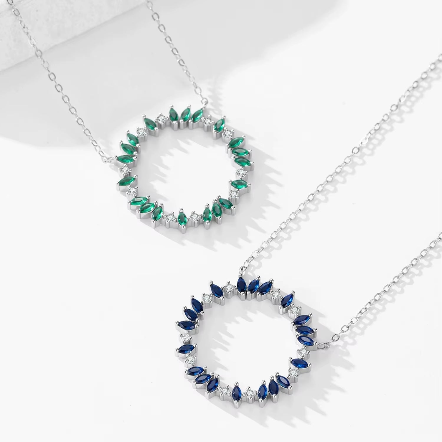 (Iris Blue — Rhodium Plated)  