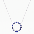 Load image into Gallery viewer, (Iris Blue — Rhodium Plated)  

