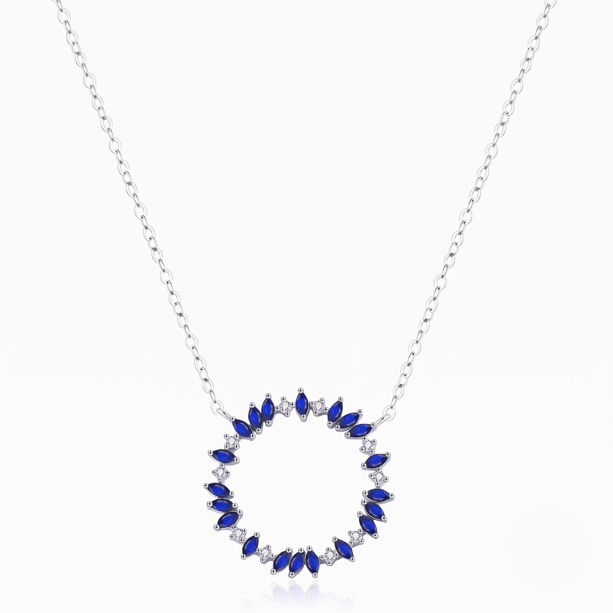 (Iris Blue — Rhodium Plated)  