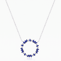 Iris Blue — Rhodium Plated