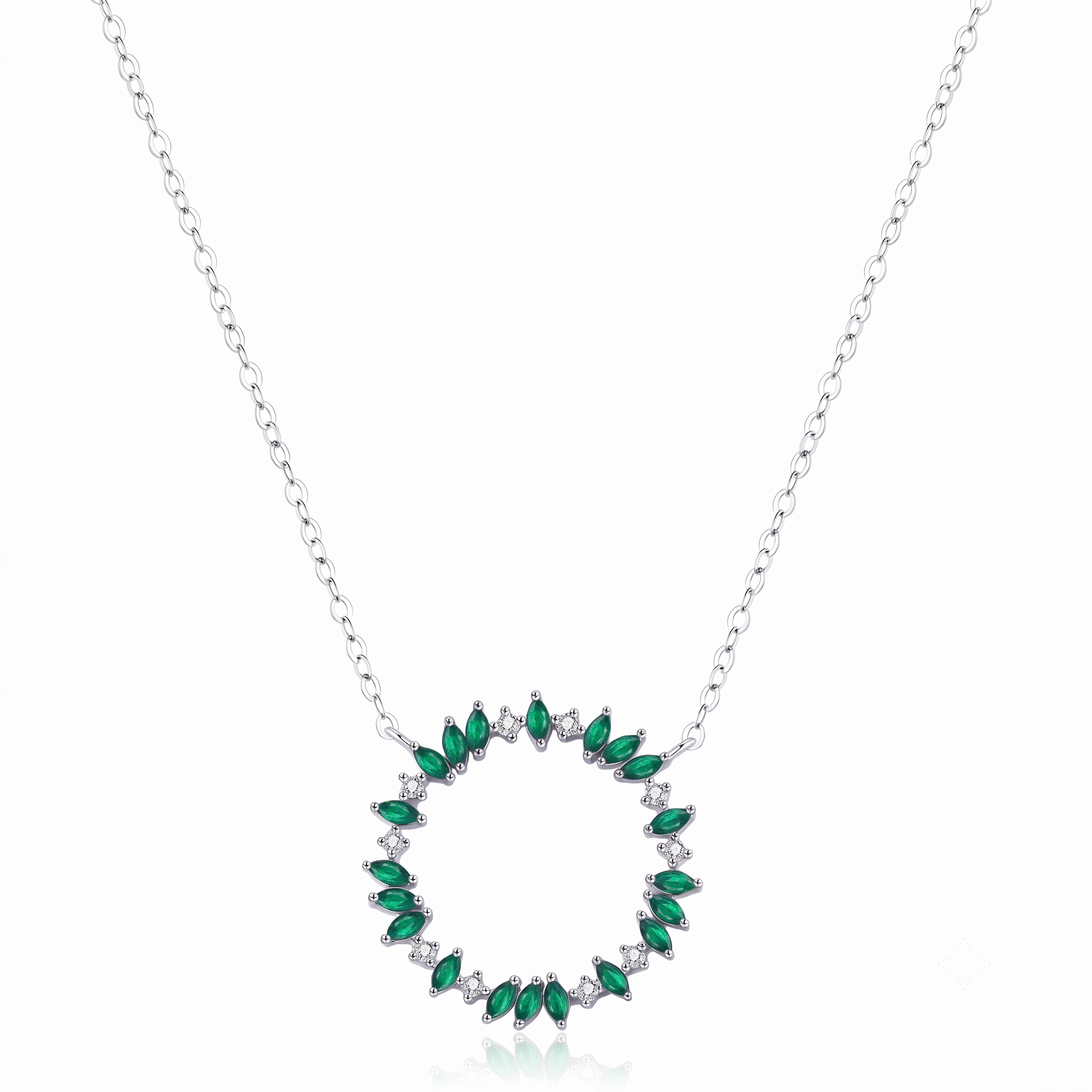 (Laurel Green — Rhodium Plated)