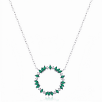 Laurel Green — Rhodium Plated