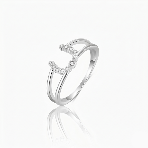 Crystal Horseshoe Ring