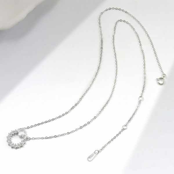 Eternity Clover Pendant Necklace