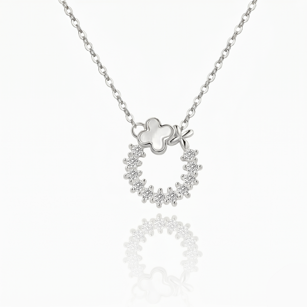 Eternity Clover Pendant Necklace