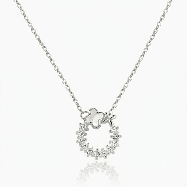 Eternity Clover Pendant Necklace