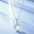 Load image into Gallery viewer, Fashion Jewelry 925 Sterling Silver Elegant Cat'S Paw Pendant Necklace for Women Factory Wholesale 925 Silver Jewelry
