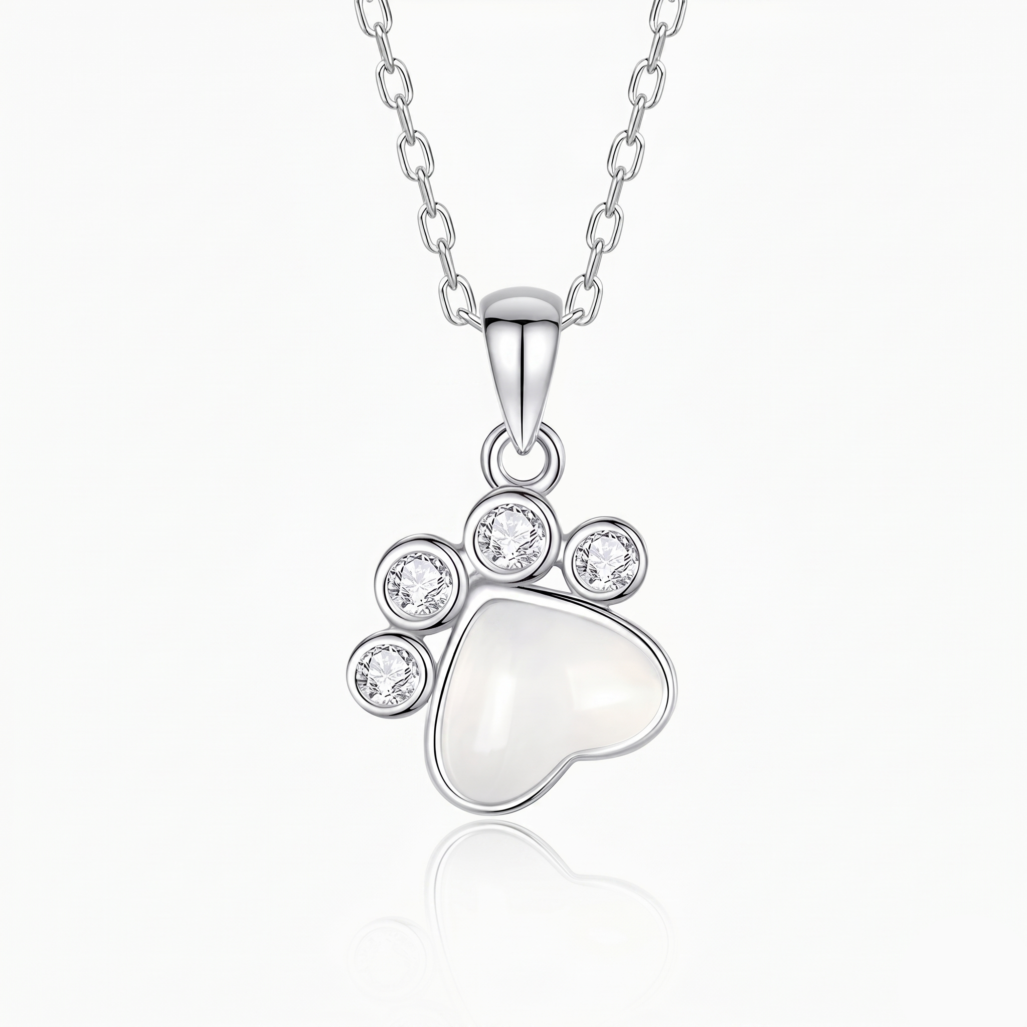 (White Gold — Rhodium Plated)