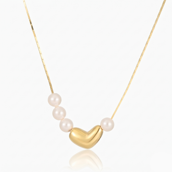 Marea Pearl Heart Necklace