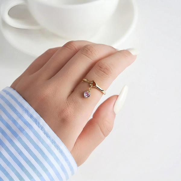 Rose Echo Heart Ring